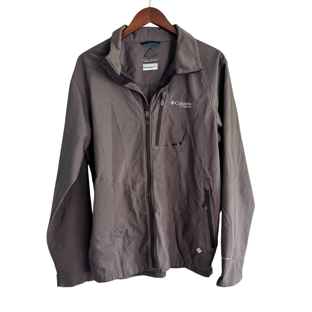 Columbia Titanium Omni-Heat‎ Softshell Jacket Mens Large Grey WM3184 Omni-Shield